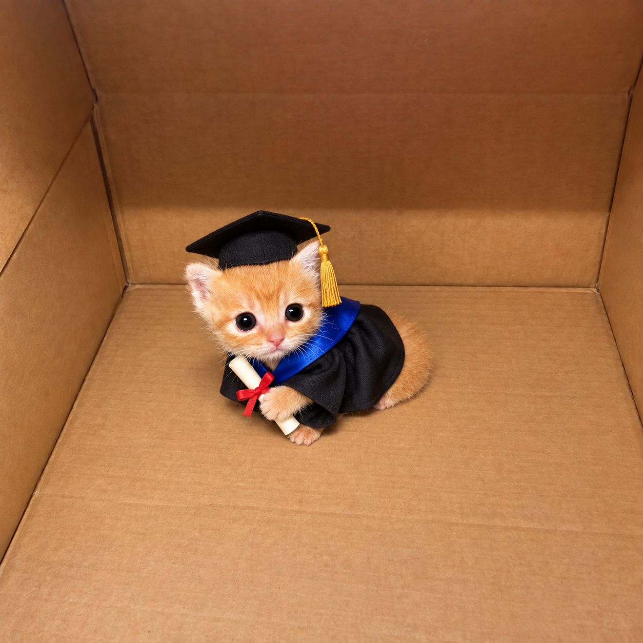KIT dressed as Graduate
